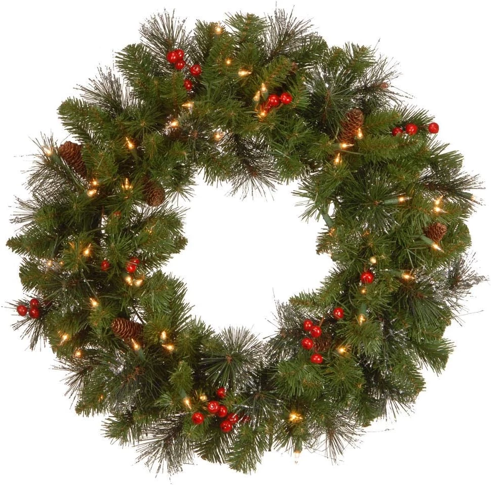 Pre-Lit Artificial Wreath